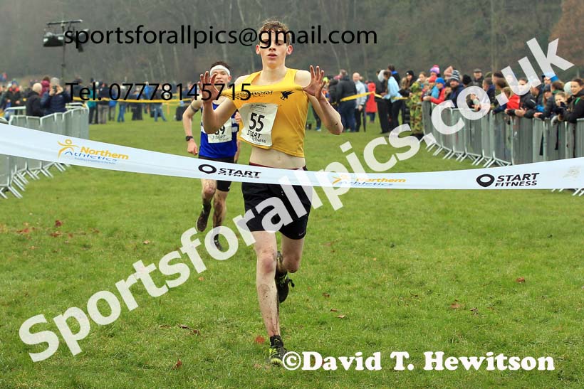 Mens Under-17s 2023 Northern Cross Country Champs., Witton Park, Blackburn. Photo: David T. Hewitson/Sports for All Pics